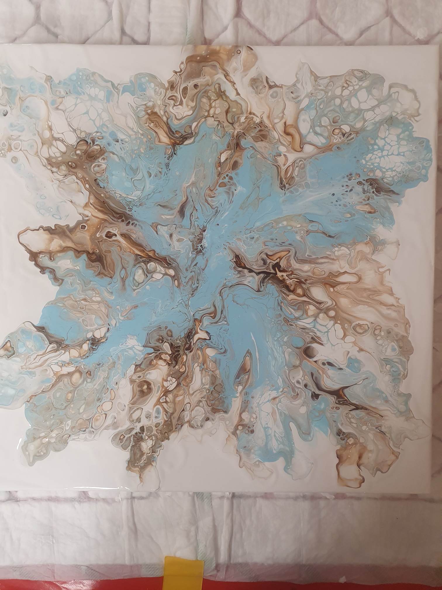 "moccablue"  Akryl 50 x 50 cm