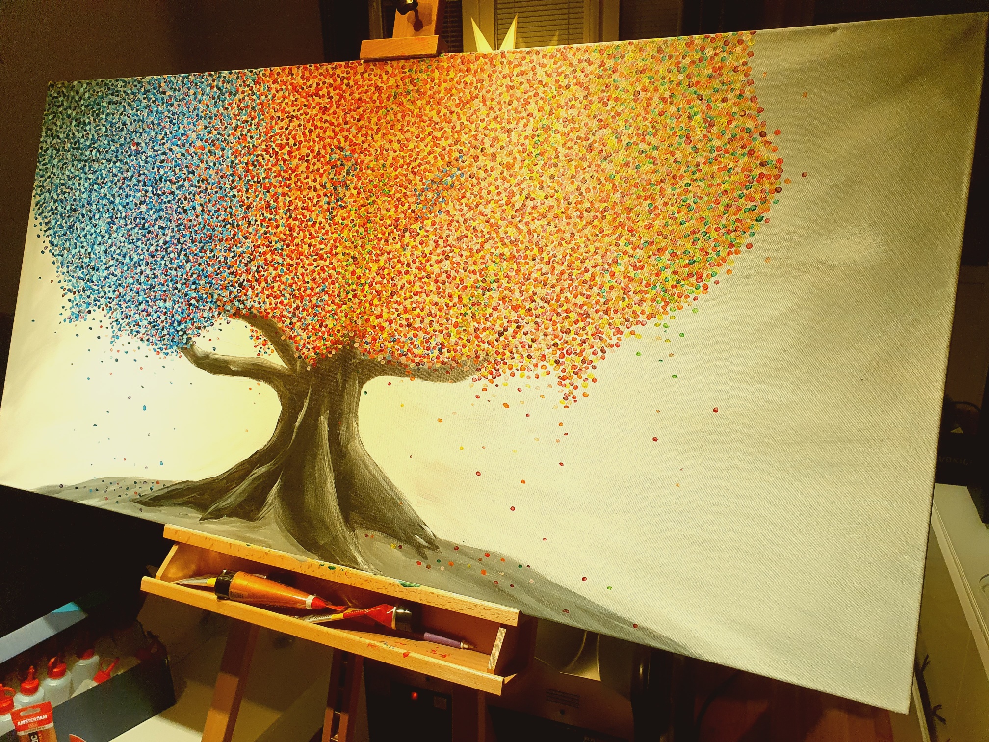 "Tree of Life"  Akryl 140 x 70 cm